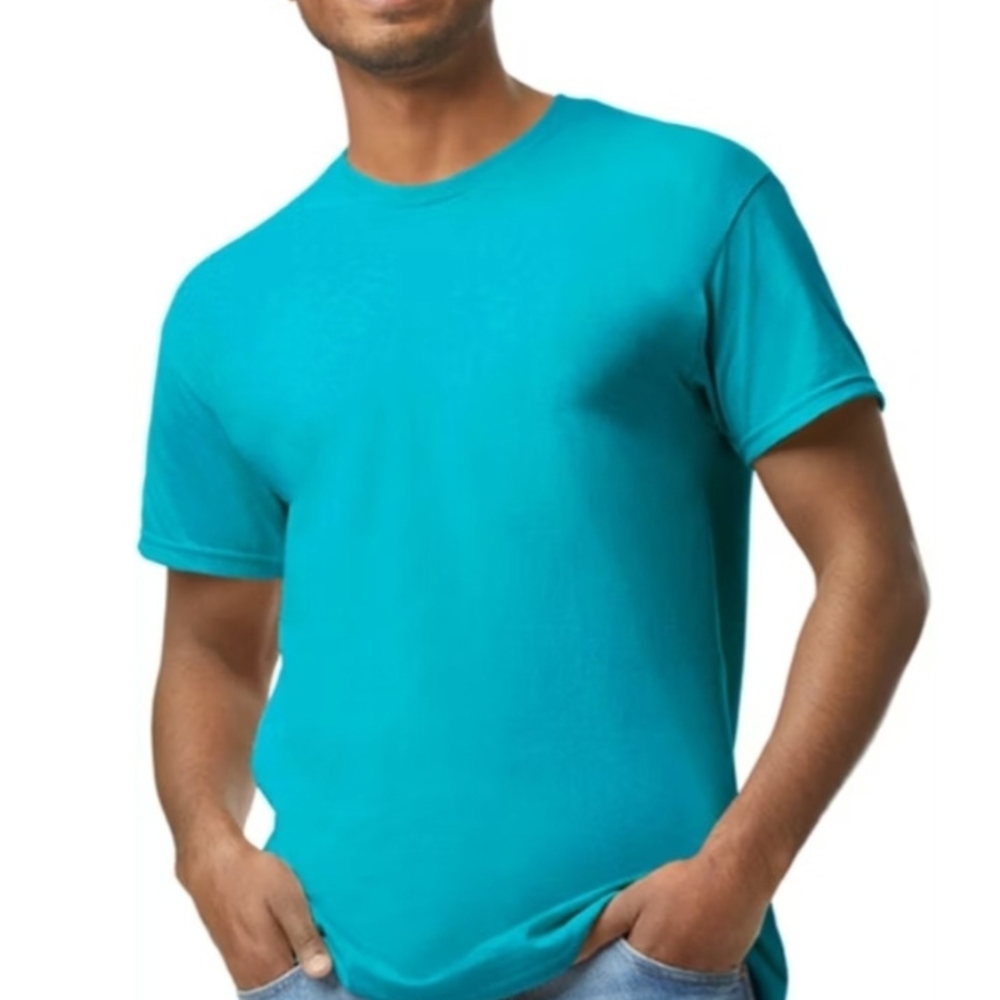 Gildan Men's Turquoise Short Sleeve T-Shirt - Size XXL - Excellent Condition